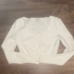 Sunday Best Women's Cream Button Down Top